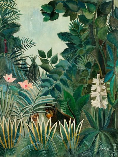 Equatorial Jungle (1909) Henri Rousseau.