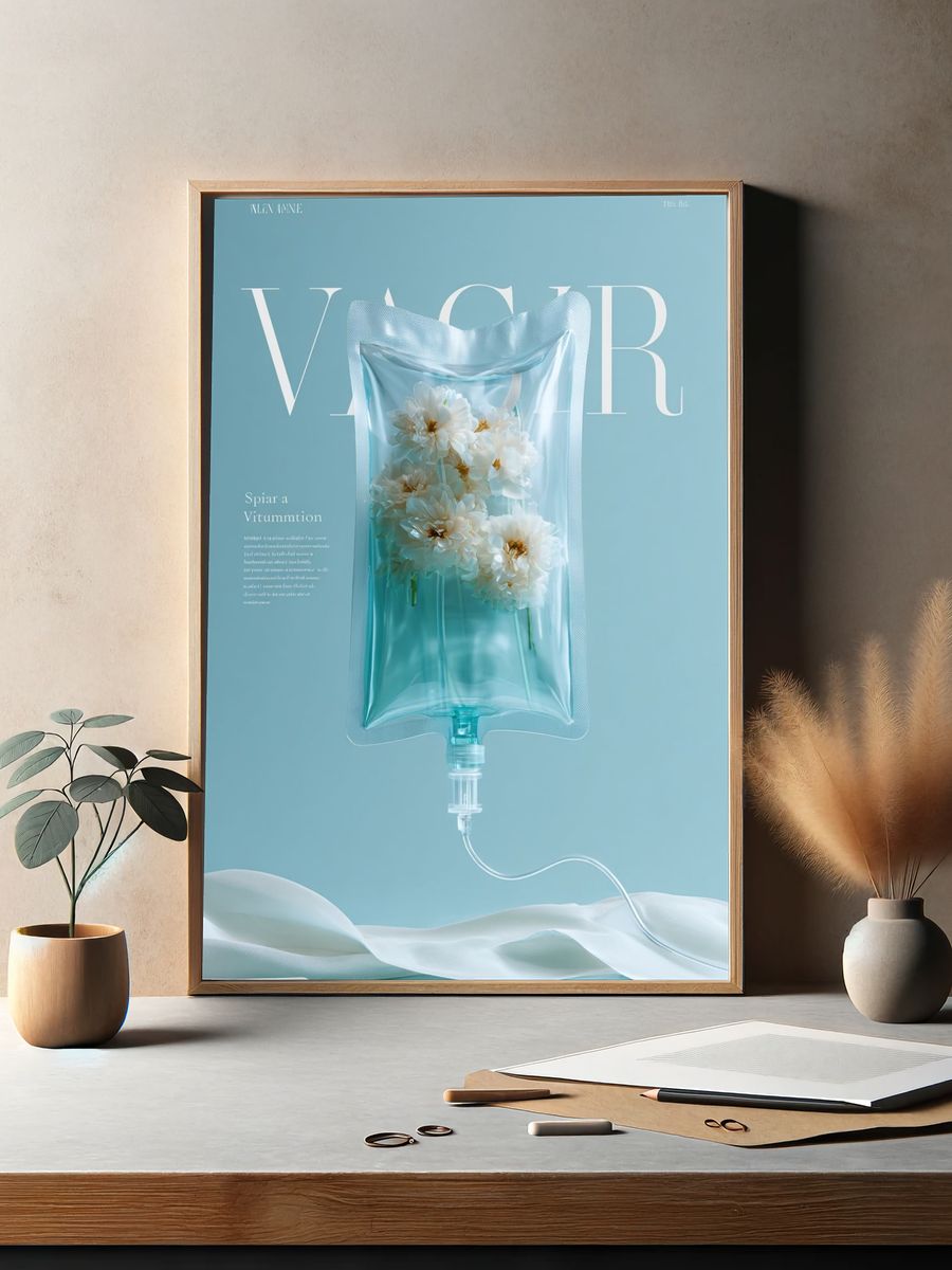 Floral IV Bag — Modern Art Print. — room view 2