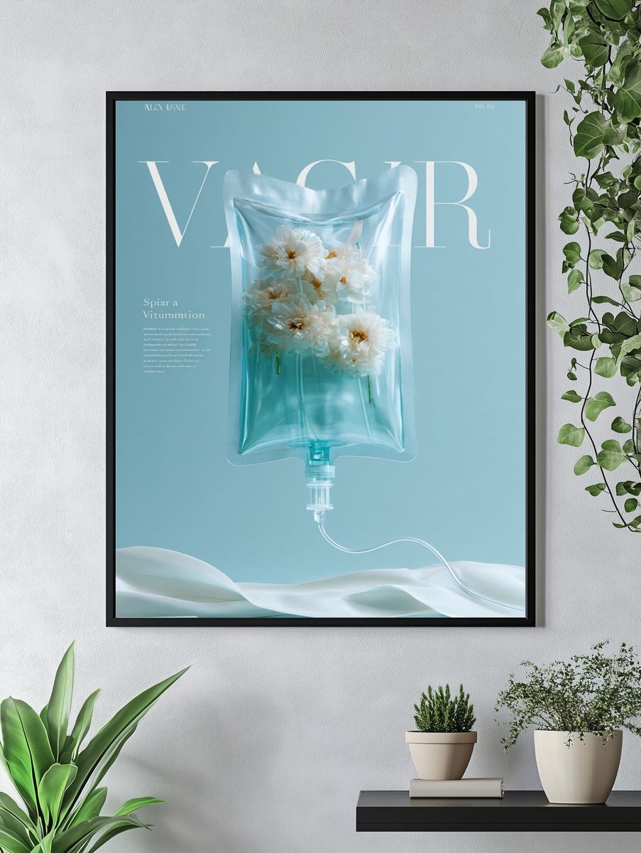Floral IV Bag — Modern Art Print. — room view 4