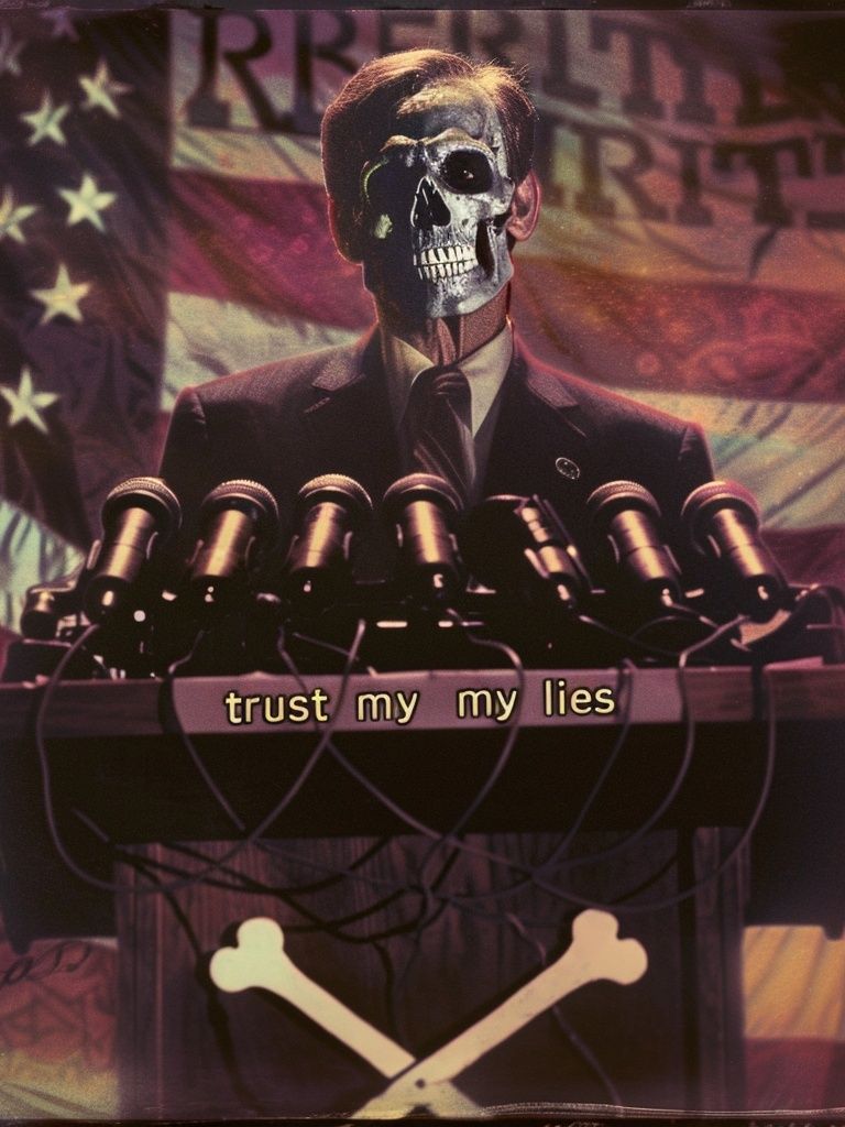Skull Speaker Podium Poster. poster — fine-art art