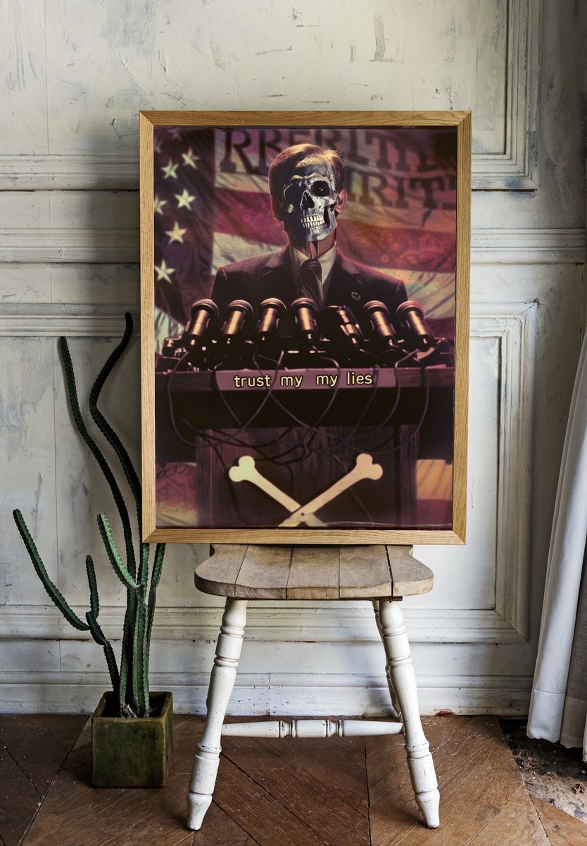 Skull Speaker Podium Poster. — room view 1