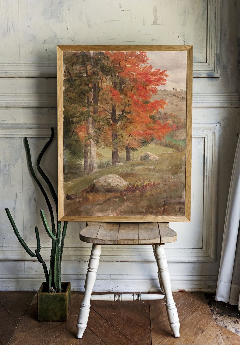Woods Autumn (1865) vintage nature. — room view 1