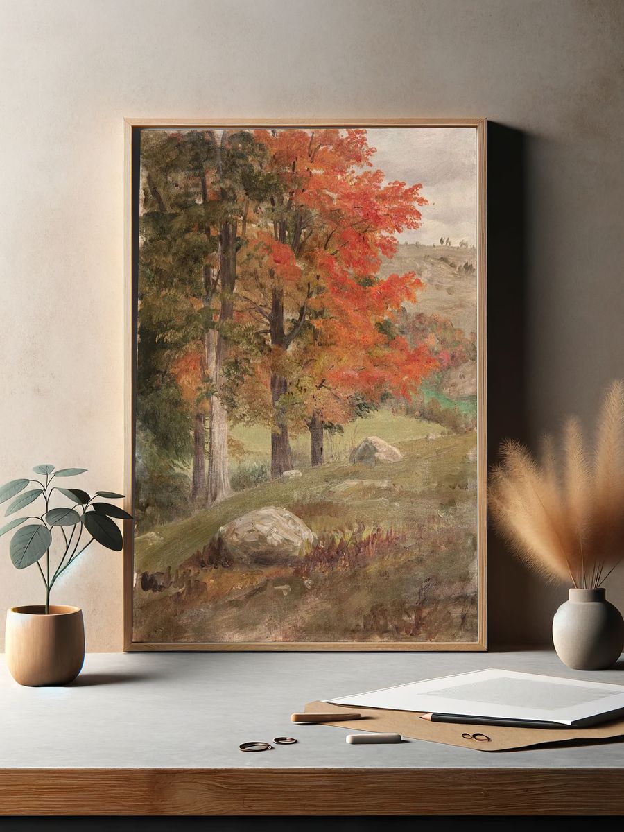 Woods Autumn (1865) vintage nature. — room view 2
