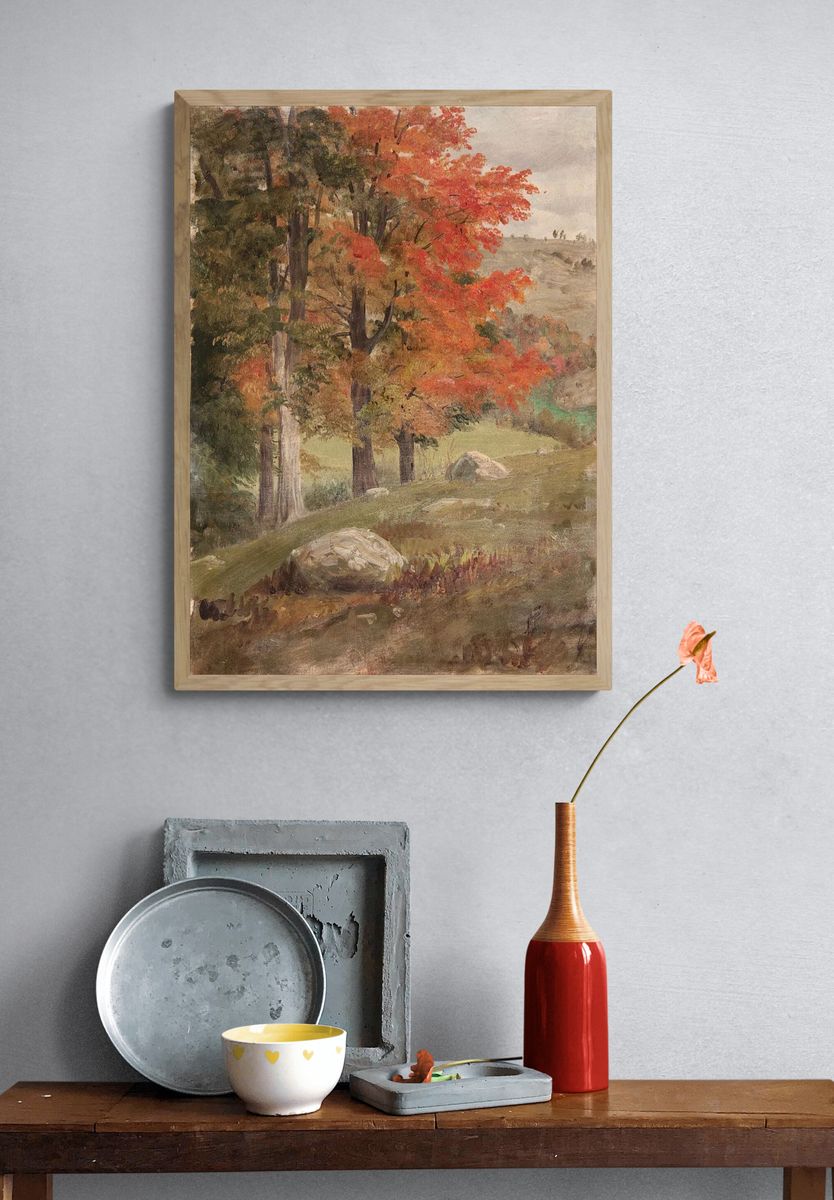 Woods Autumn (1865) vintage nature. — room view 3