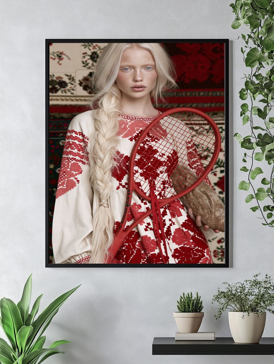 Red Fashion Portrait Poster. — room view 4