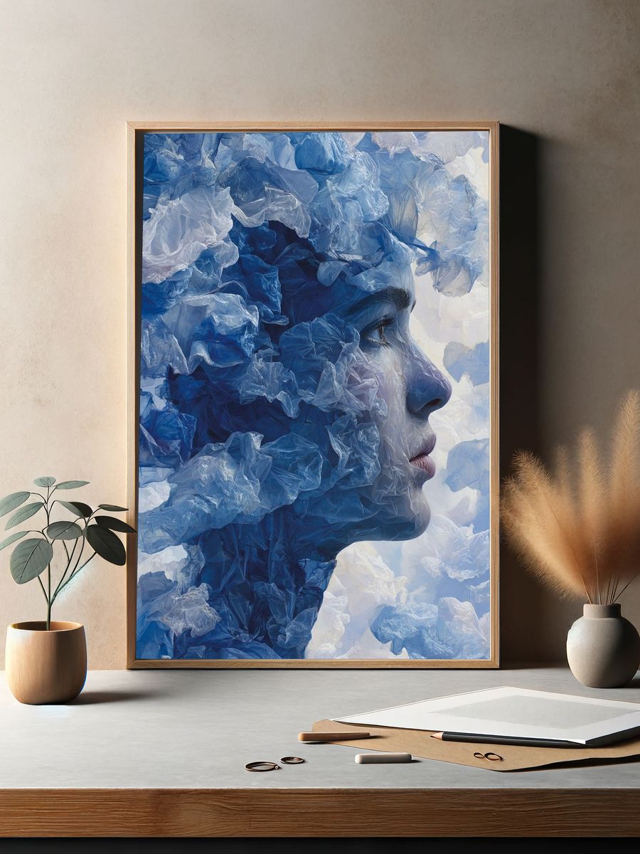 Blue Dream Portrait Print. — room view 2