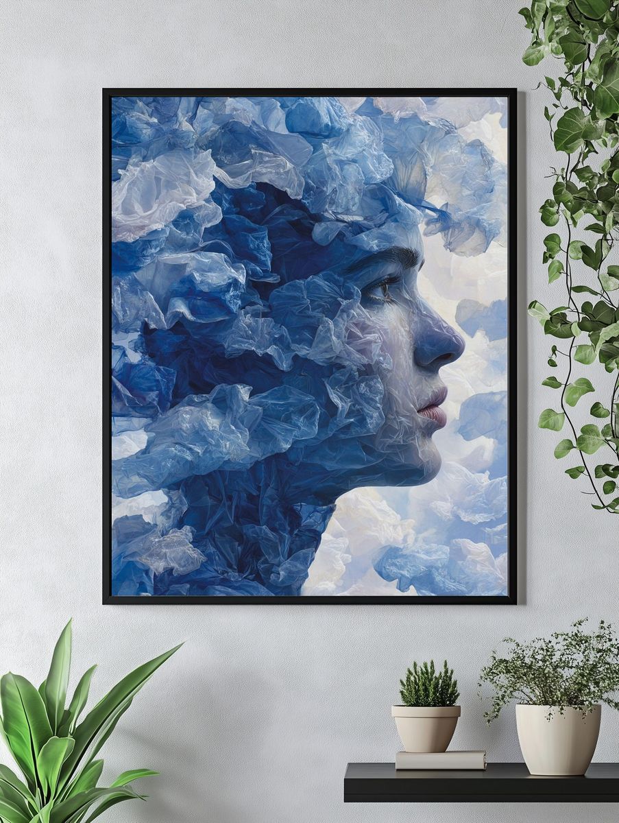 Blue Dream Portrait Print. — room view 4