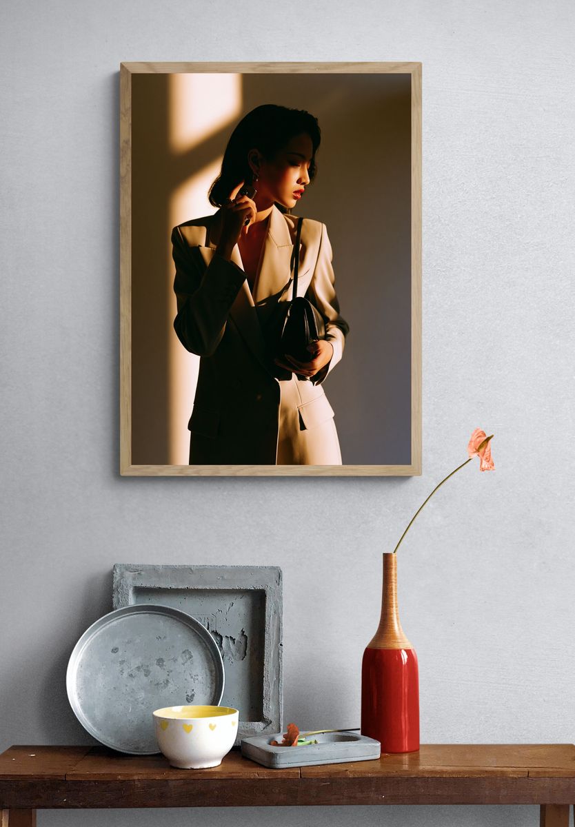 Golden Hour Fashion Portrait Poster. — room view 3