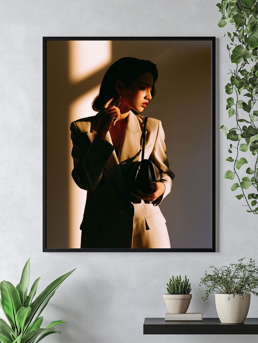 Golden Hour Fashion Portrait Poster. — room view 4