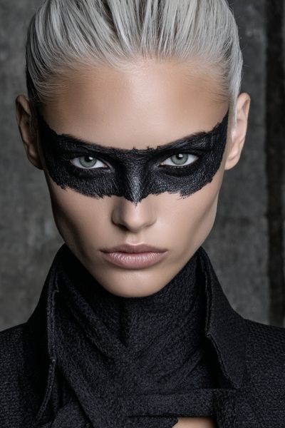Masked Fashion Portrait Poster. poster
