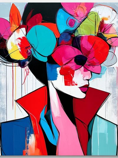 Colorful Fashion Portrait Poster.