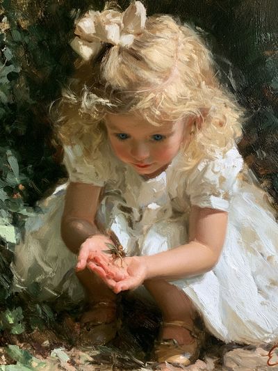 Little Girl with Butterfly Fine-Art Print.