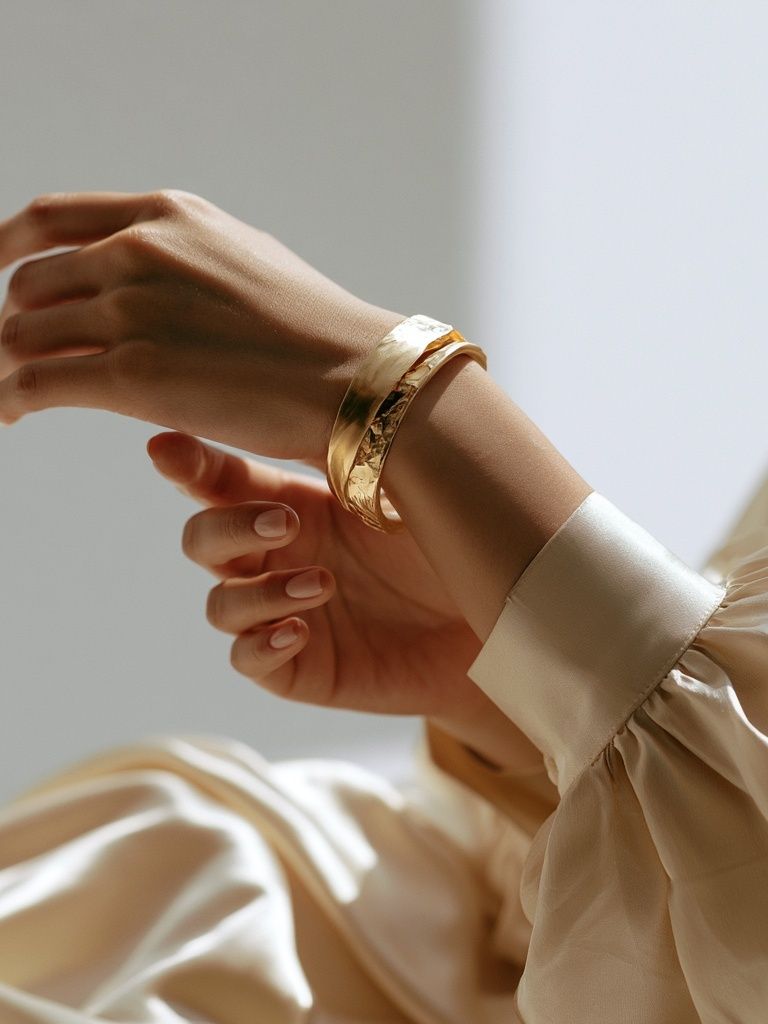 Elegant Gold Bracelet Photography Poster. poster — photography art