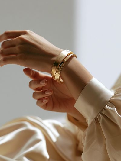 Elegant Gold Bracelet Photography Poster.