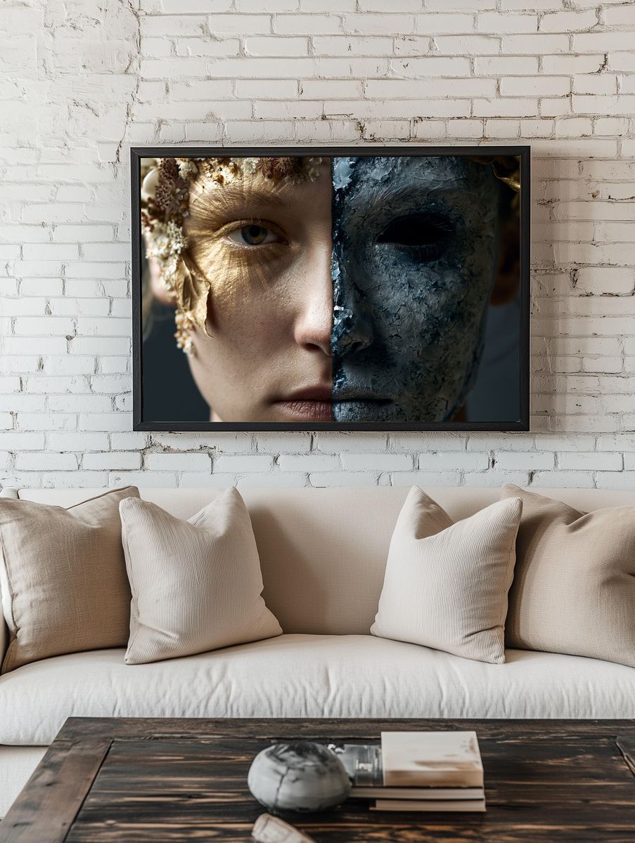 Duality Portrait Fine-Art Poster. room preview