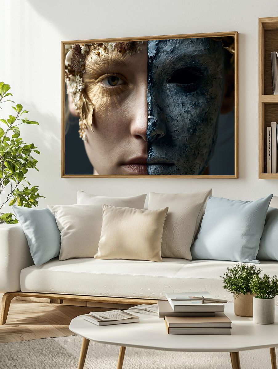 Duality Portrait Fine-Art Poster. — room view 2
