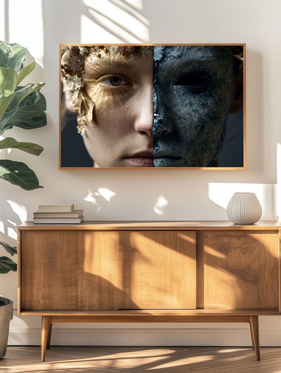 Duality Portrait Fine-Art Poster. — room view 3
