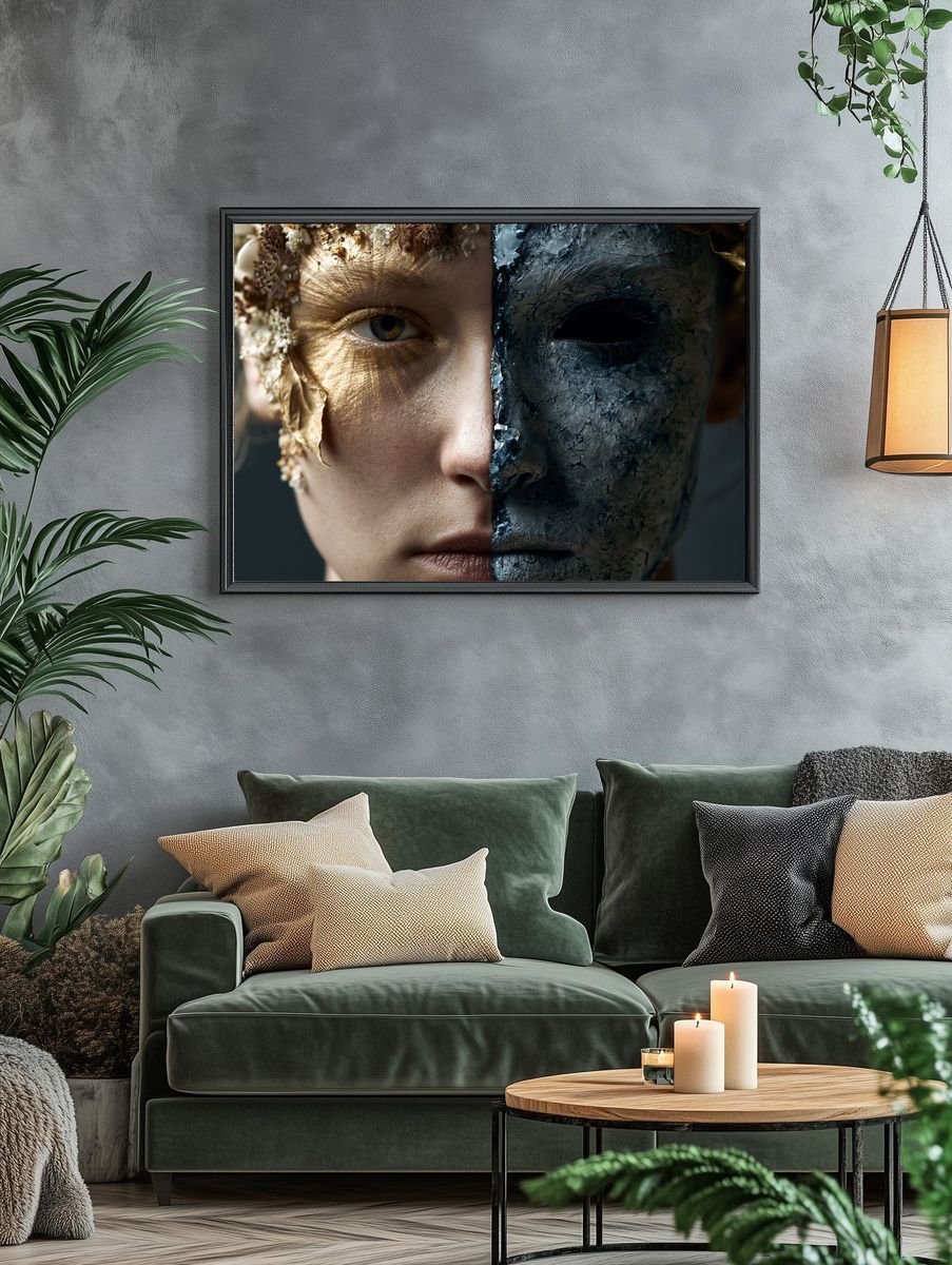 Duality Portrait Fine-Art Poster. — room view 4