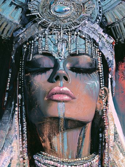 Egyptian Queen Portrait Print. poster