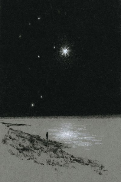 Starry Night by the Shore — Fine Art Print. poster
