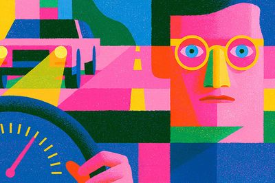 Geometric Face Collage Poster.