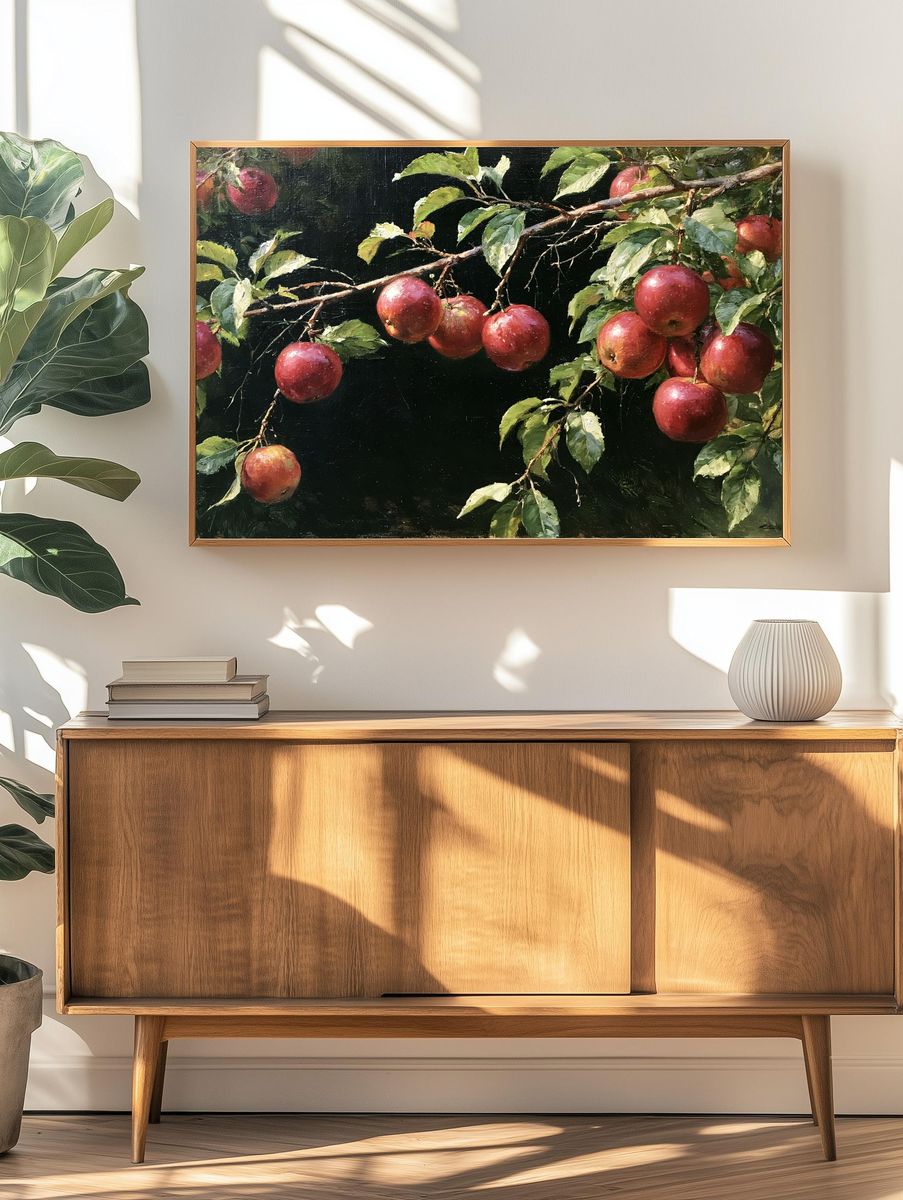 Apple Branch Still Life Print. — room view 3
