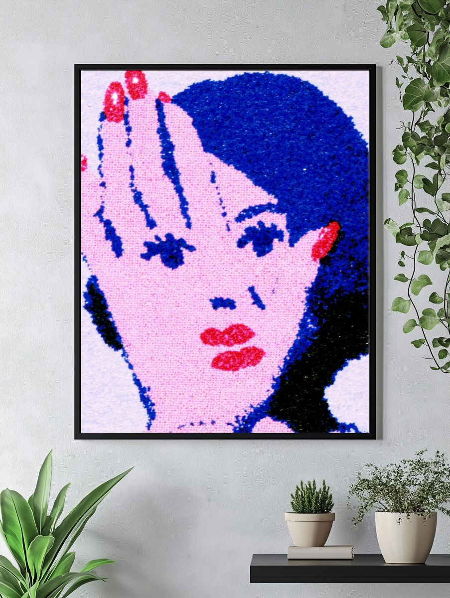 Pop Art Woman Portrait Print. — room view 4