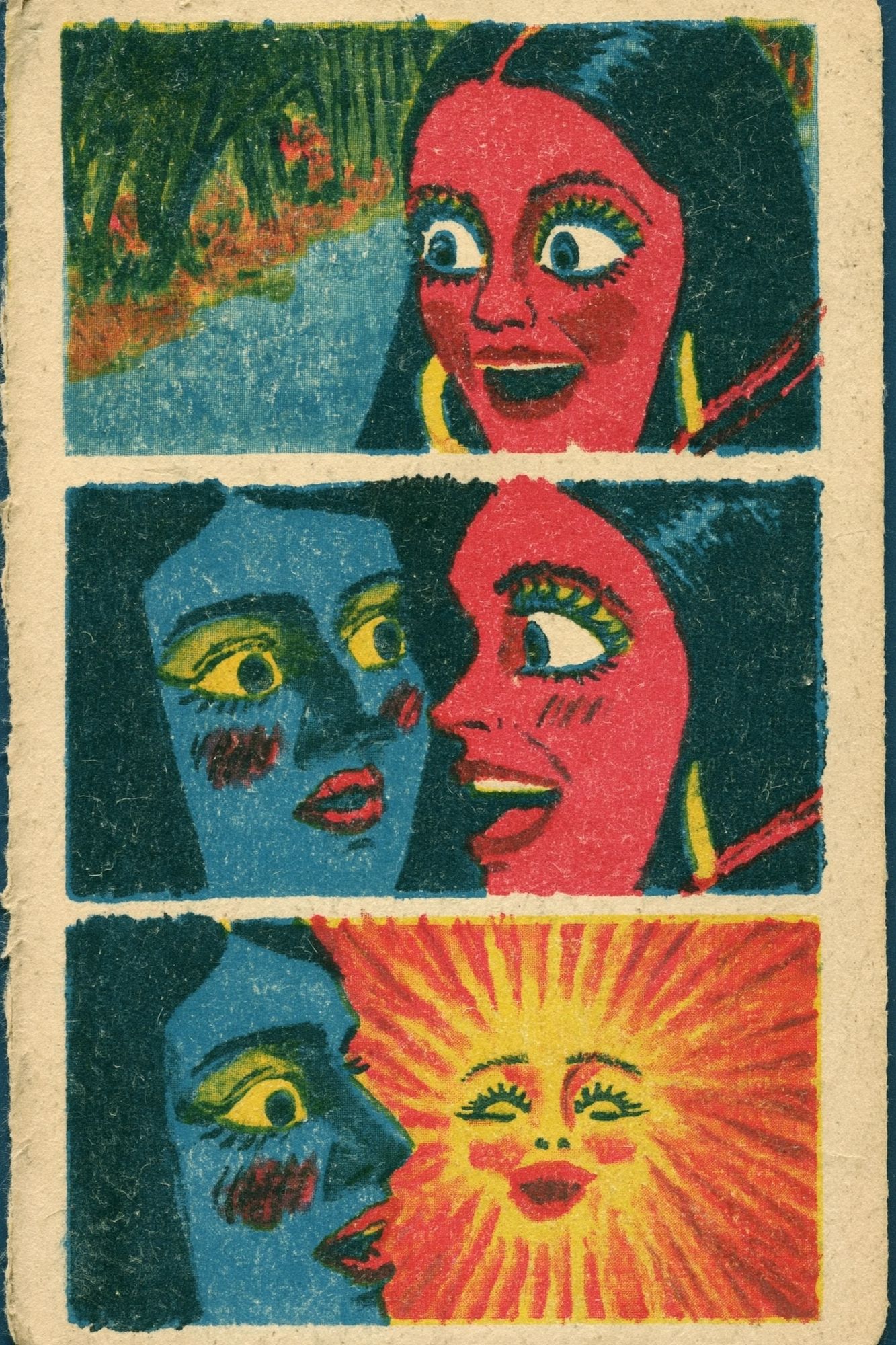 Surreal Faces Pop-Art Poster. poster detail