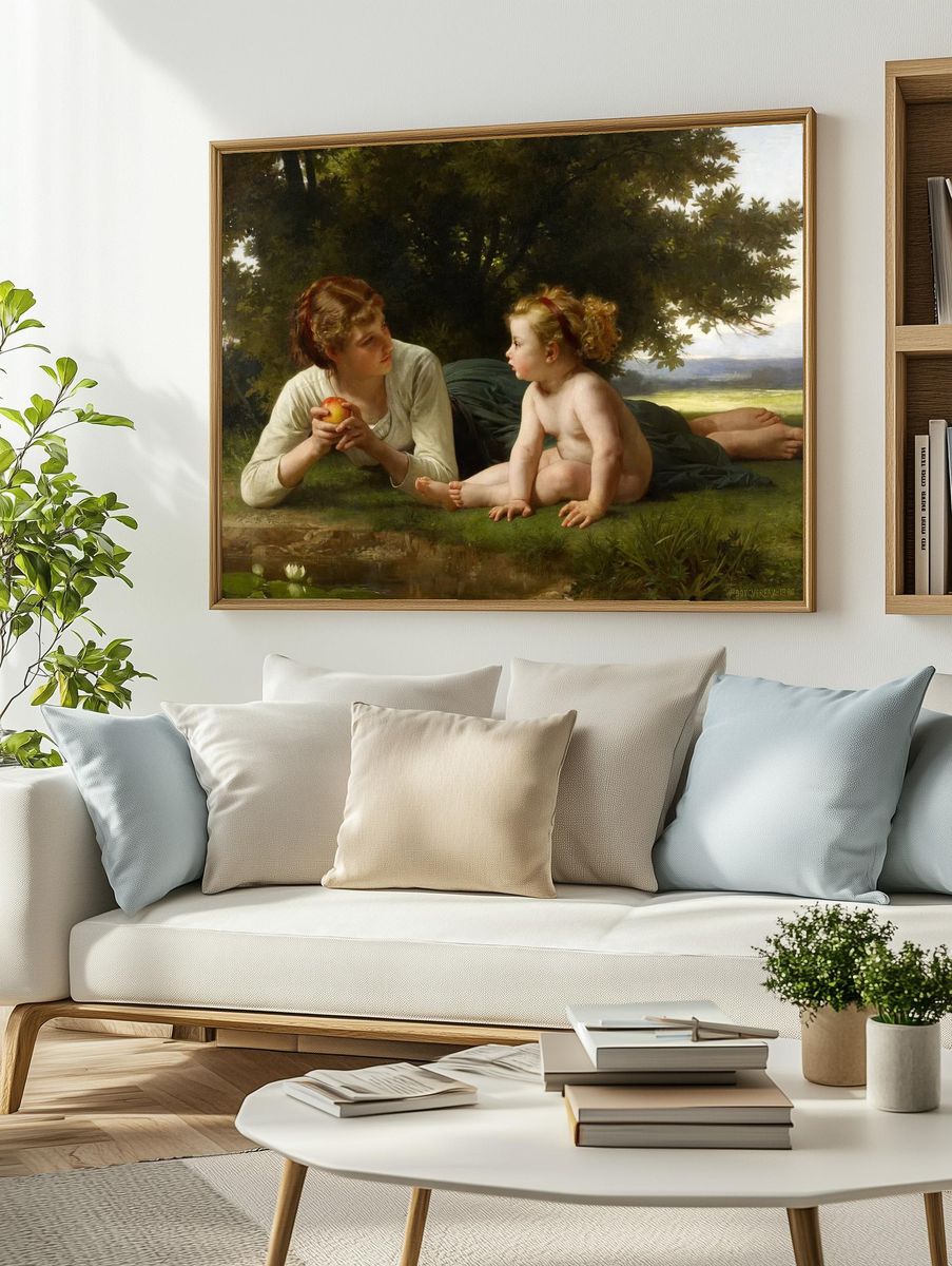 William-Adolphe Bouguereau's Temptation (1880). Original. — room view 2