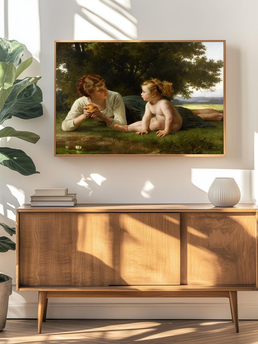 William-Adolphe Bouguereau's Temptation (1880). Original. — room view 3