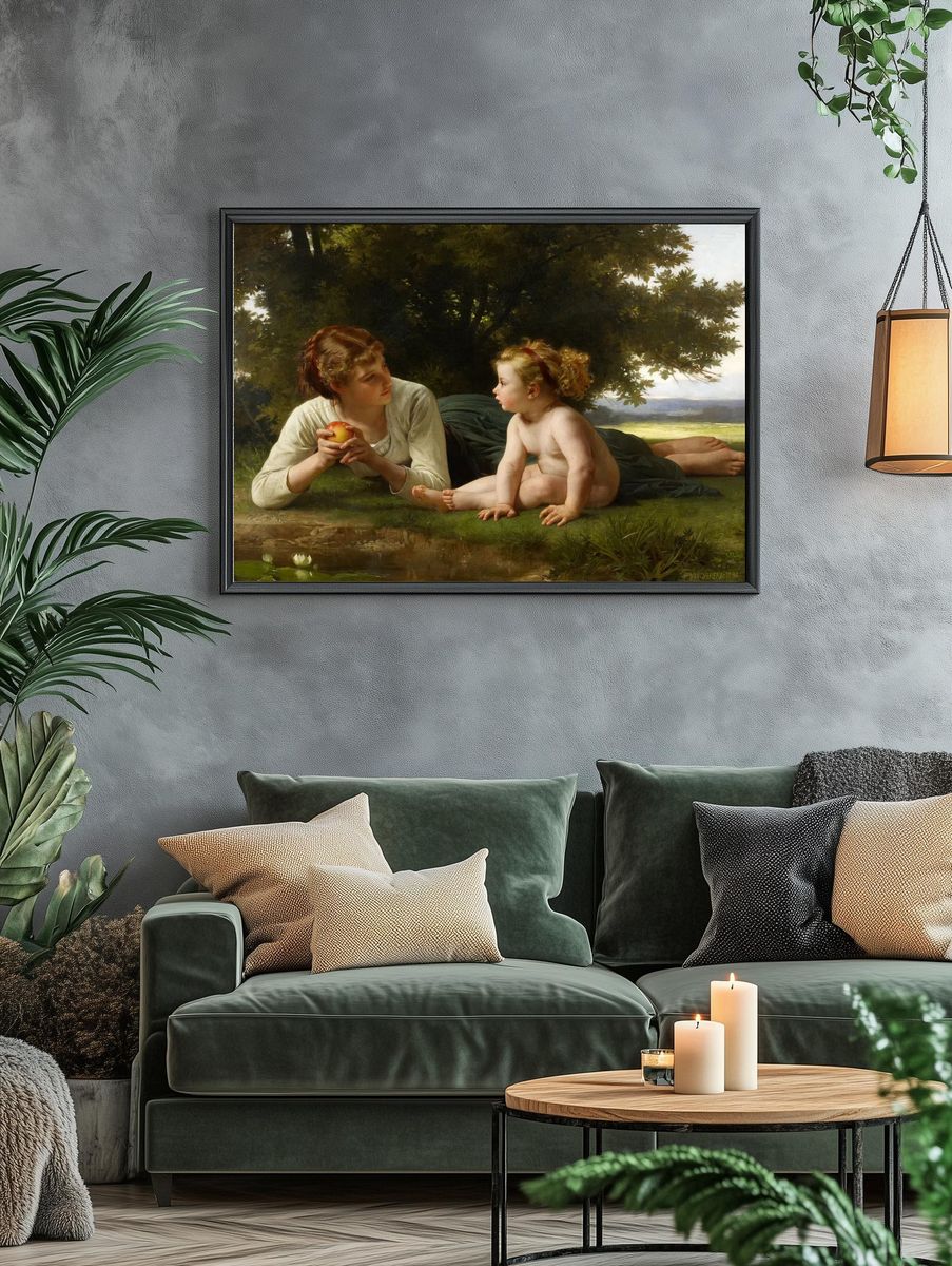 William-Adolphe Bouguereau's Temptation (1880). Original. — room view 4