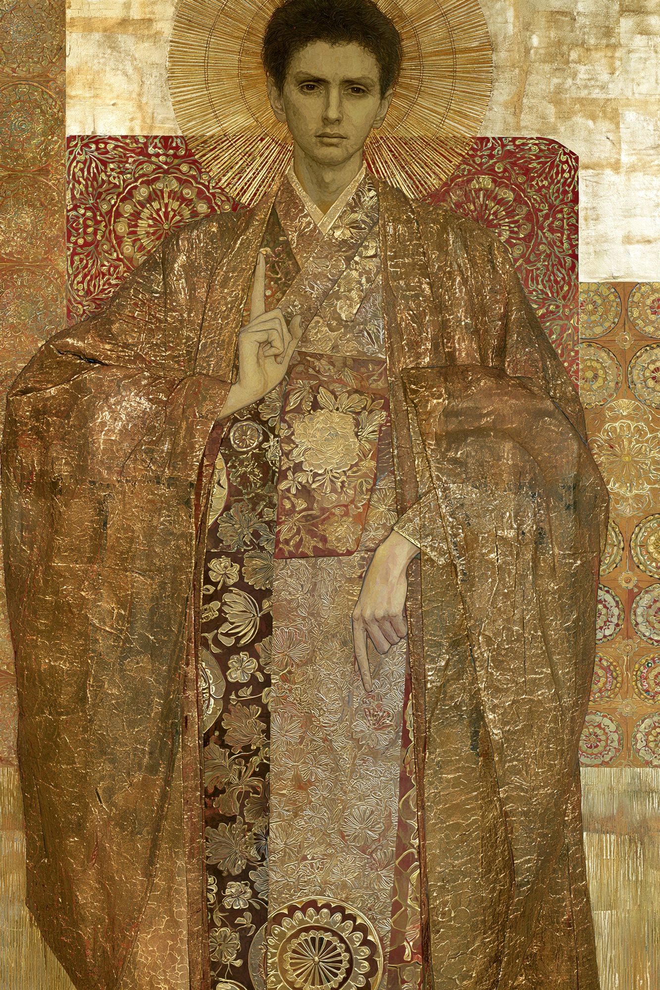 Golden Halo Portrait Fine-Art Print. poster — fine-art art