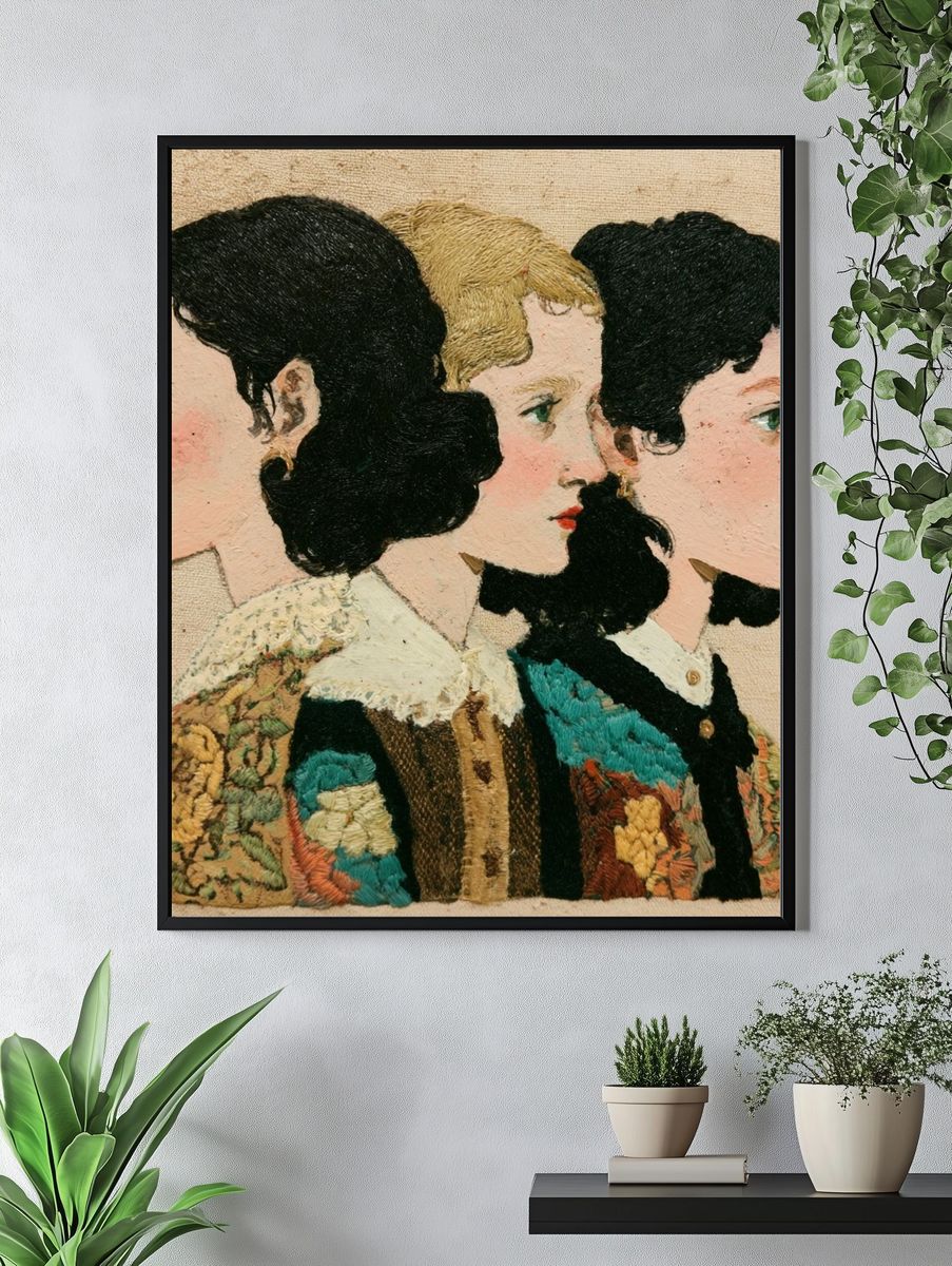 Three Women Portrait Fine-Art Print. — room view 4