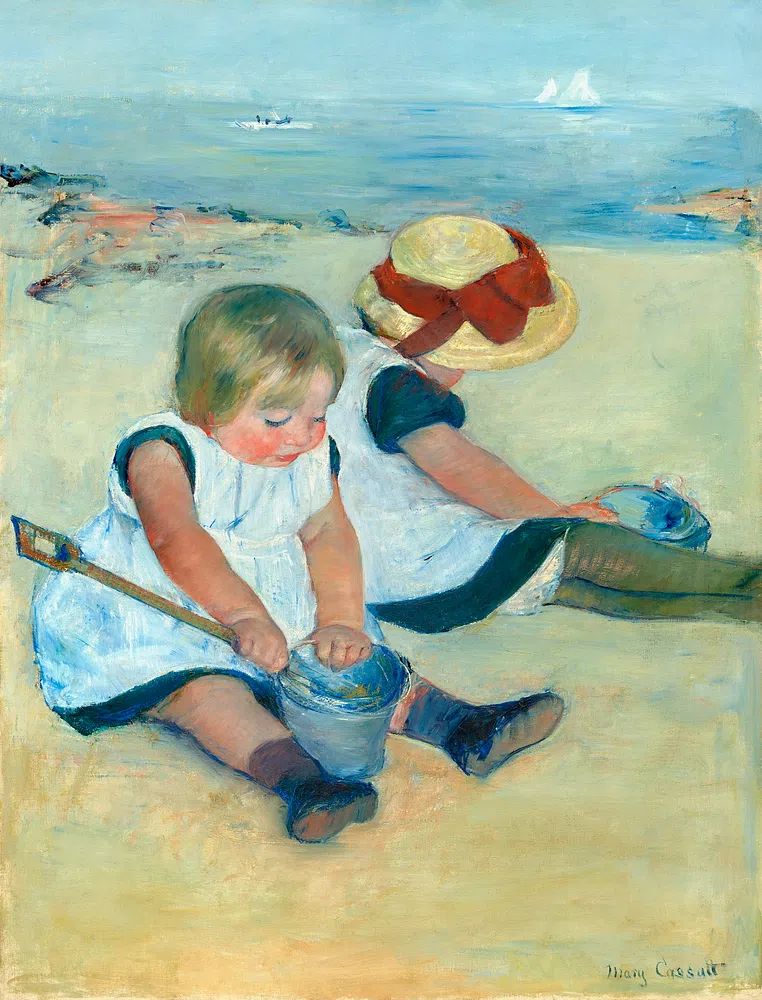 Children Playing Beach (1884) Mary. poster detail