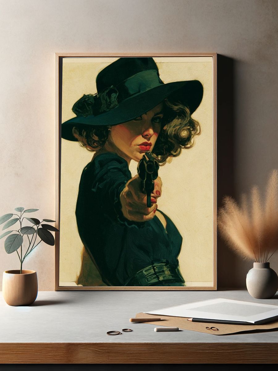 Cowgirl Portrait — Fine-Art Print. — room view 2