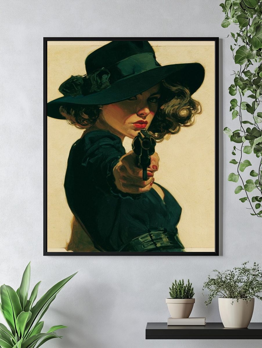 Cowgirl Portrait — Fine-Art Print. — room view 4