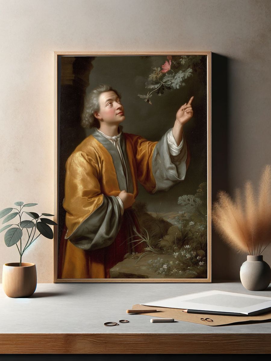 Young Man in Garden Fine-Art Print. — room view 2