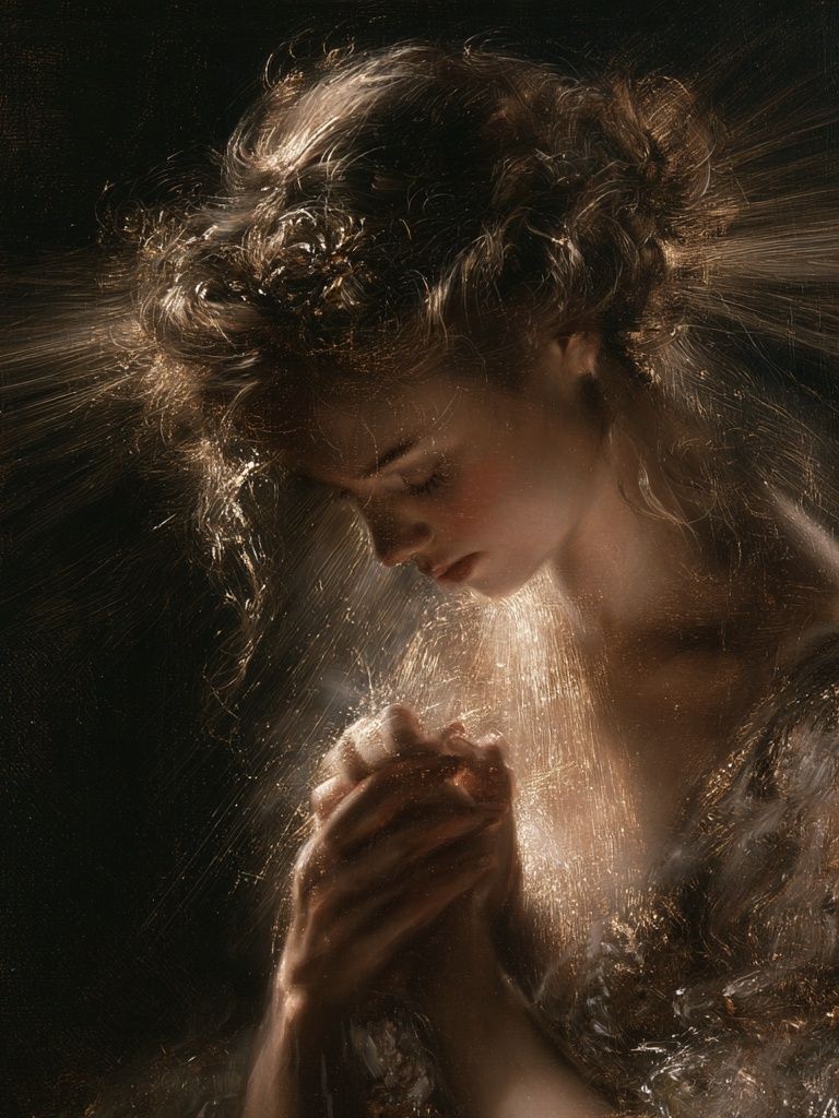 Praying Woman Fine-Art Poster. poster — fine-art art