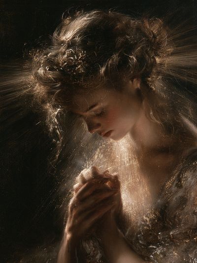 Praying Woman Fine-Art Poster.