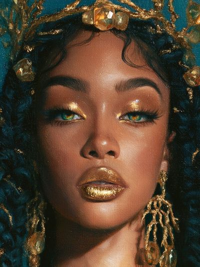 Gilded Portrait Fine-Art Poster.