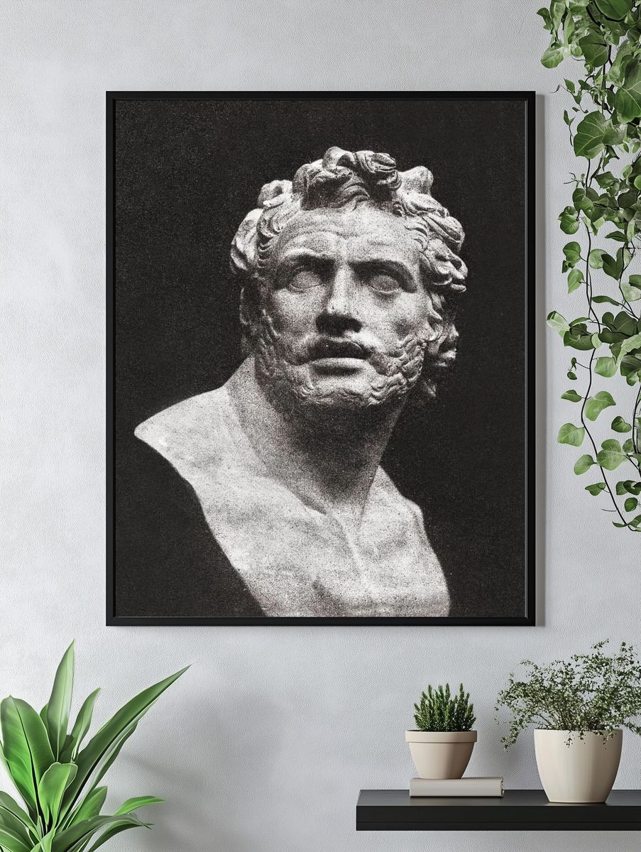 Classical Sculpture Bust — Fine Art Print. — room view 4