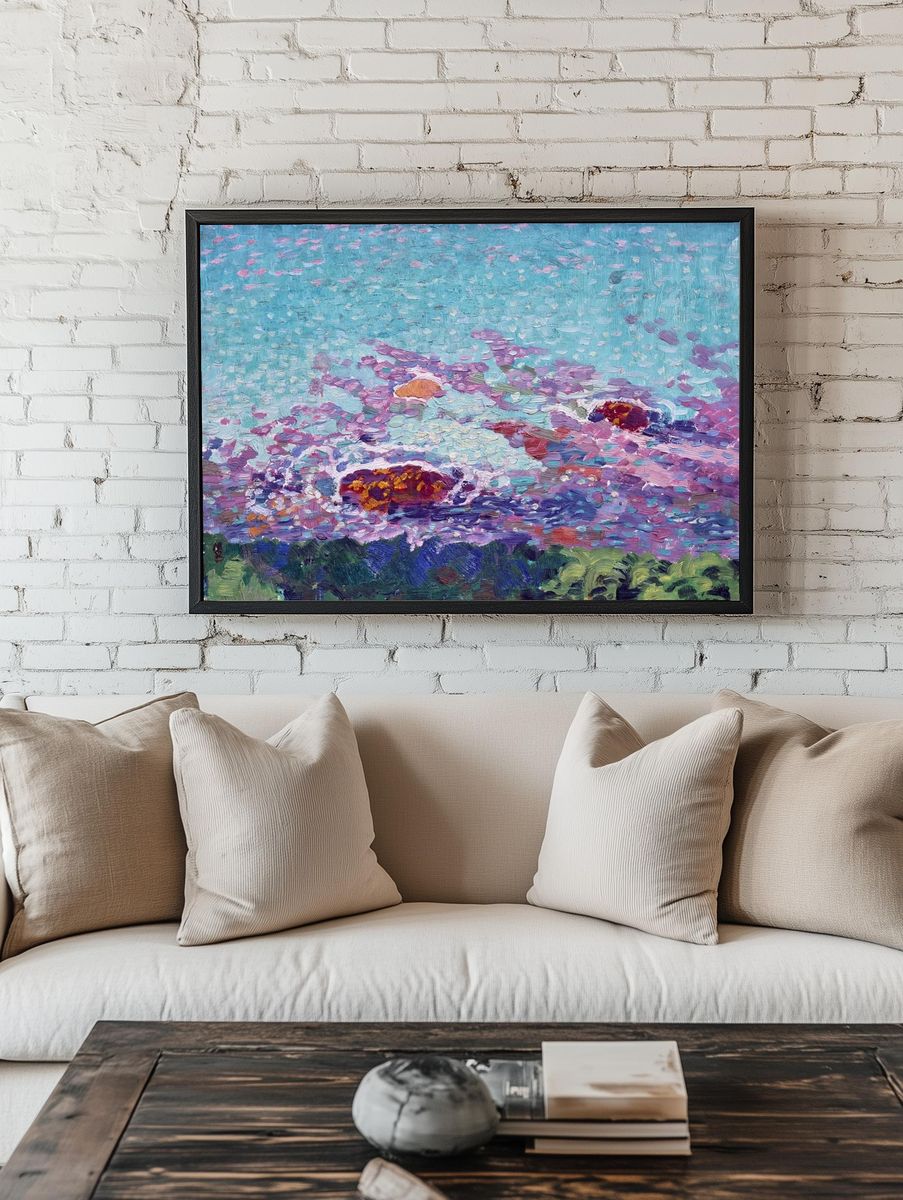Ocean Coast painting high resolution. — room view 1