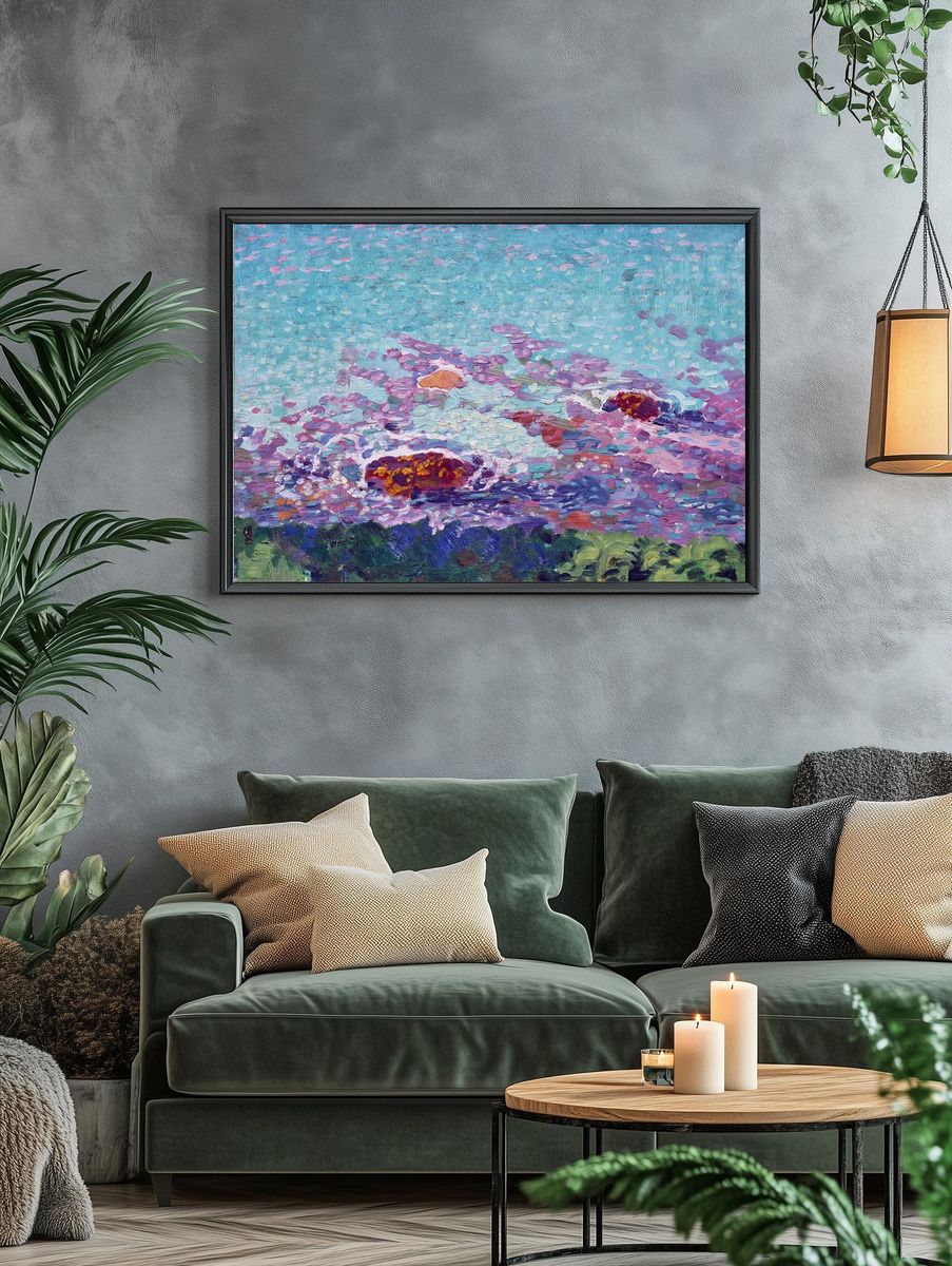 Ocean Coast painting high resolution. — room view 4