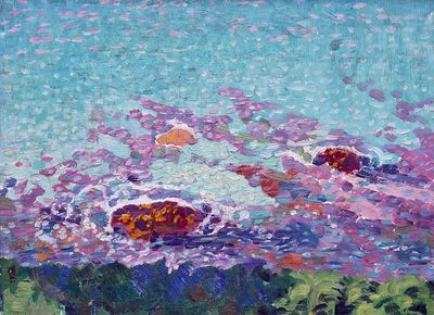 Ocean Coast painting high resolution. poster print