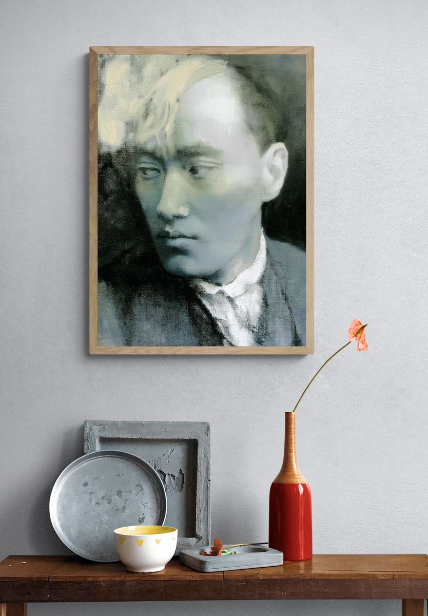 Contemplative Portrait Fine-Art Poster. — room view 3