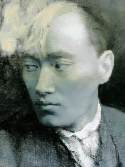 Contemplative Portrait Fine-Art Poster.