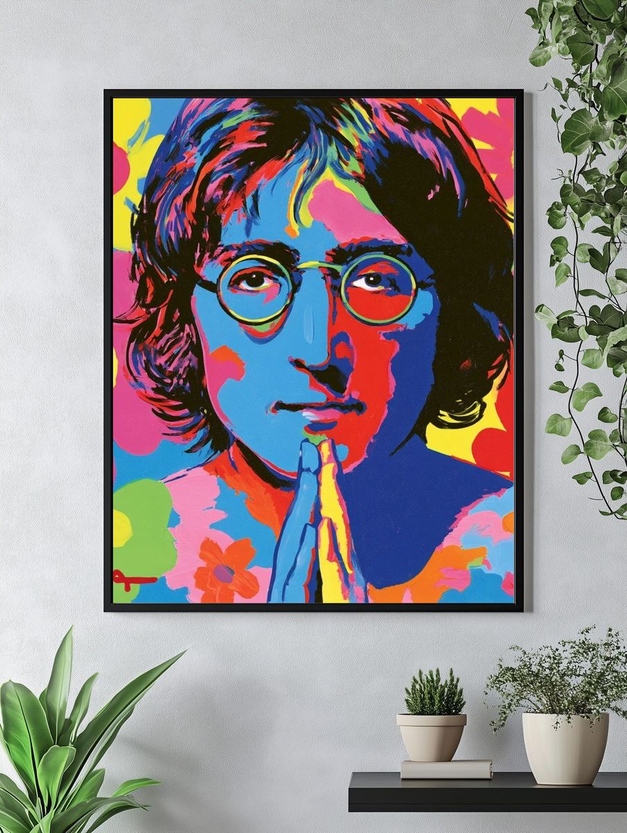 John Lennon Pop Art Poster. — room view 4