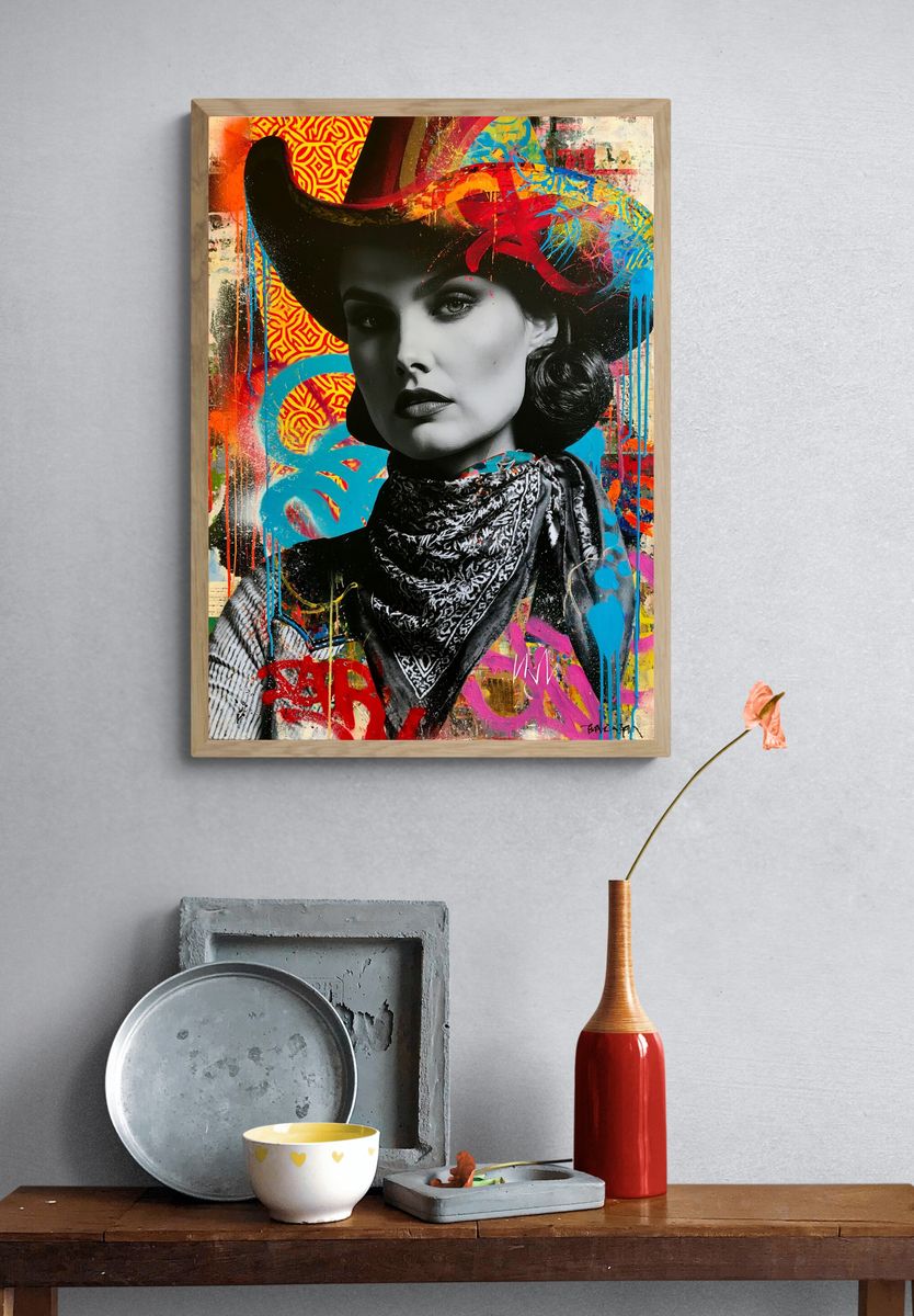 Pop Art Bear Portrait Poster. — room view 3