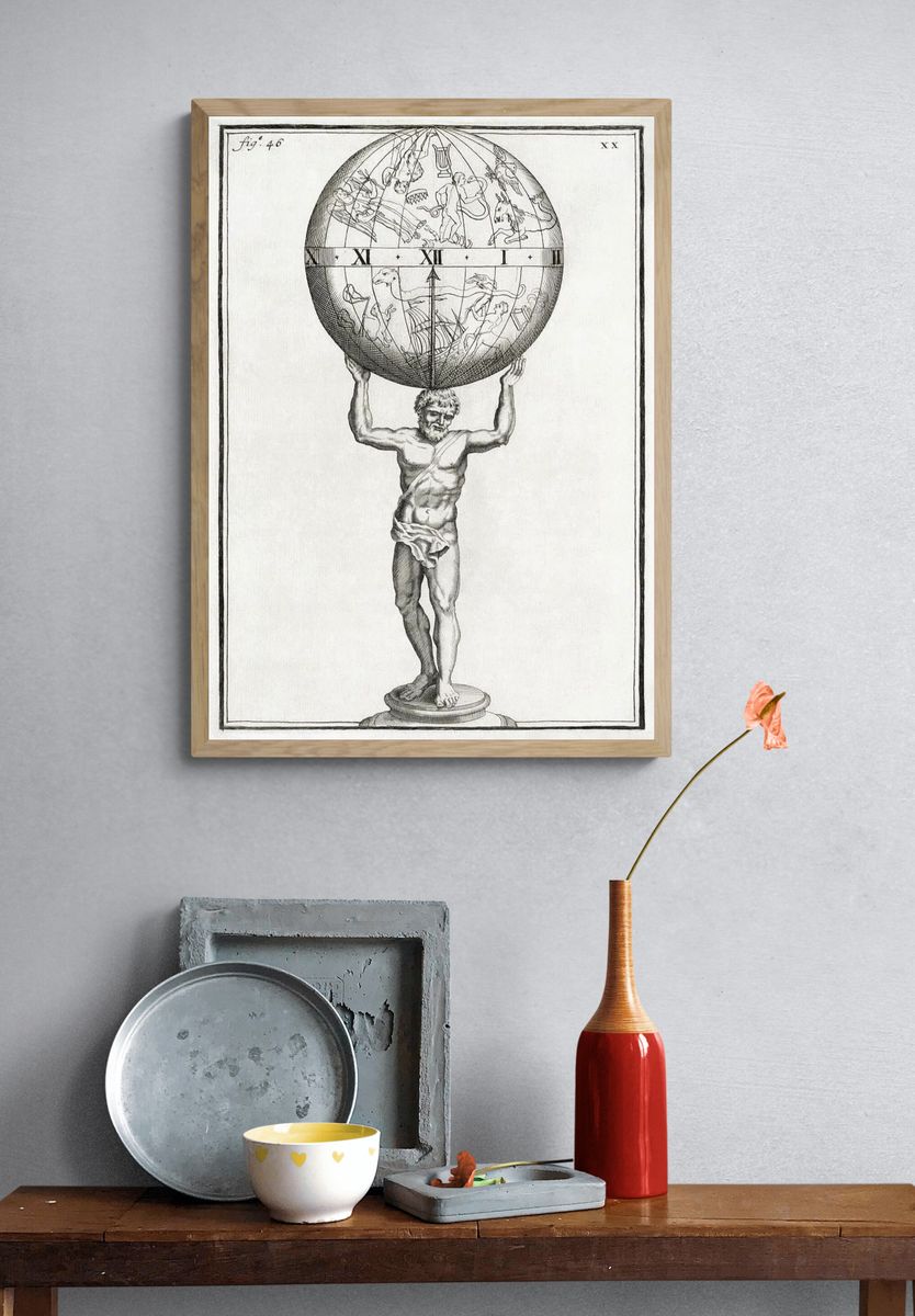 Atlas Holding the Celestial Sphere — Fine Art Print. — room view 3