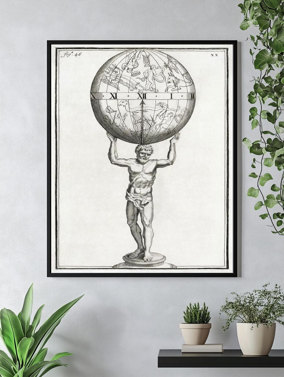 Atlas Holding the Celestial Sphere — Fine Art Print. — room view 4